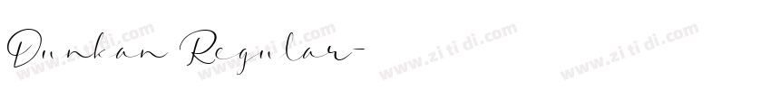 Dunkan Regular字体转换